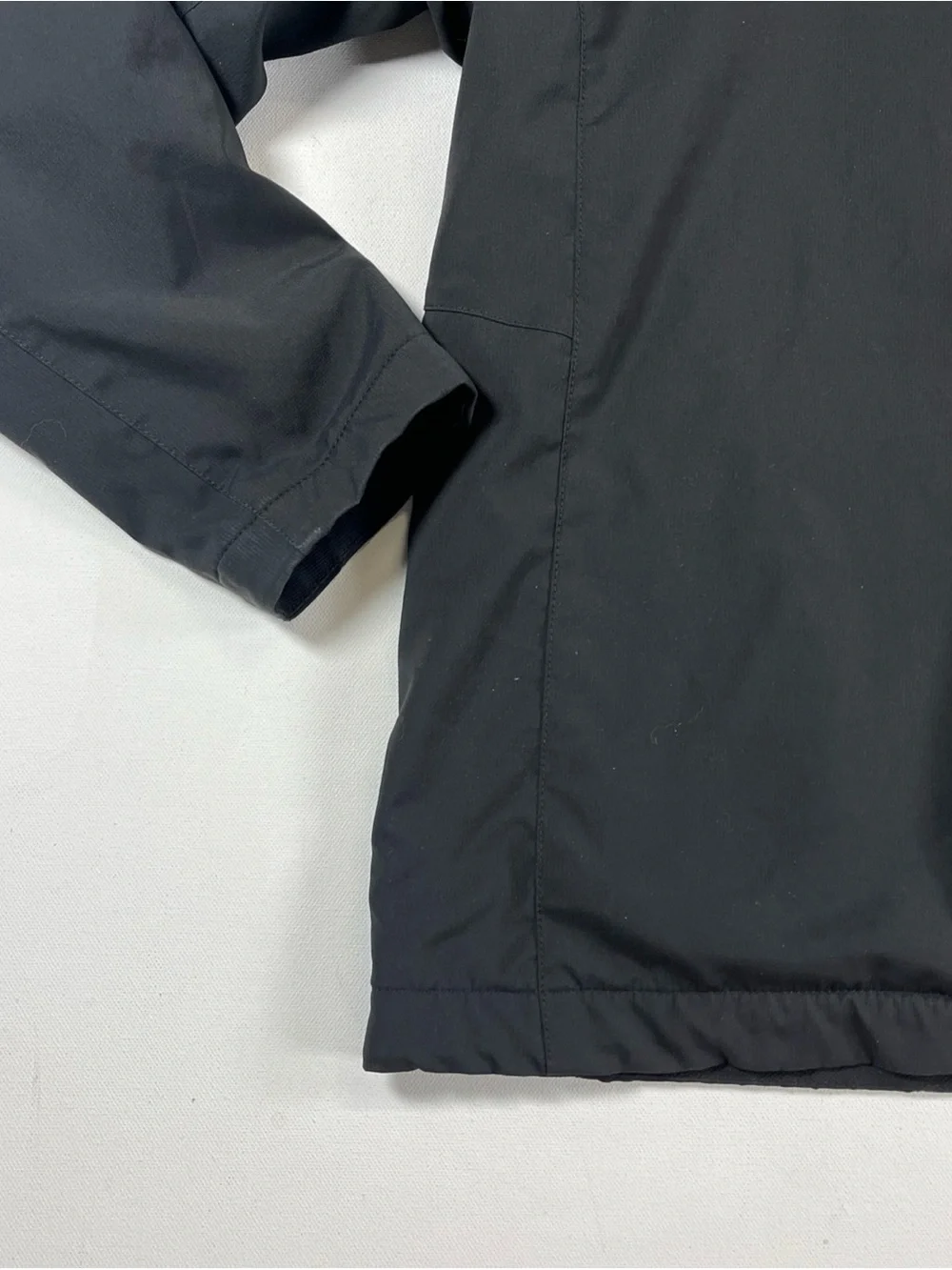 The North Face Jacket Boys 14/16 Black Softshell Fleece Lined Full Zip Polartec